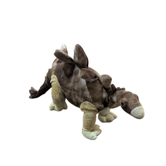 Rinco Stegosaurus Dinosaur Brown Plush 24" Stuffed Animal 2010 Preowned Toy Cudd - Picture 5 of 10